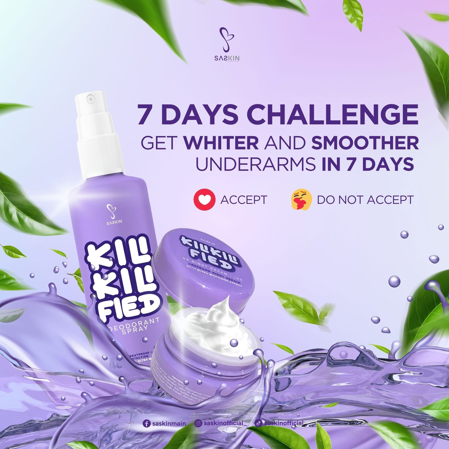 Saskin Kilikilified Deodorant Spray