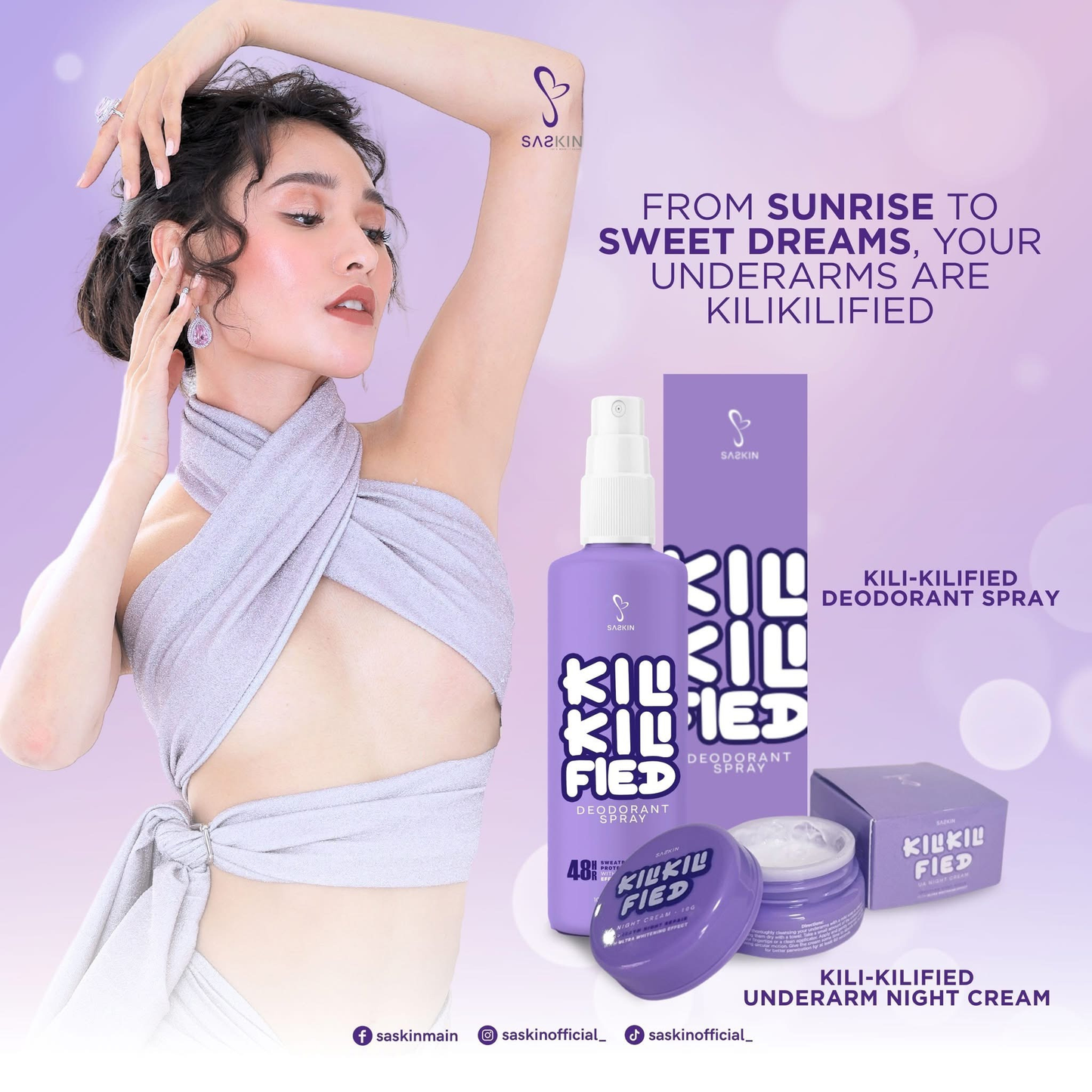 Saskin Kilikilified Deodorant Spray